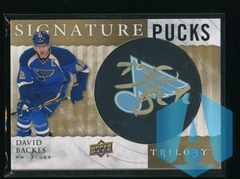 2014-15 Upper Deck Trilogy Signature Pucks Primary Logo David Backes #SP-BA Auto